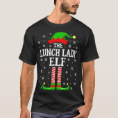 Lunch Lady Elf Funny Christmas Family Matching  T-Shirt (Vorderseite)