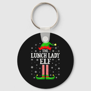 Lunch-Lady-Elf lustige Weihnachten Familie passend Schlüsselanhänger