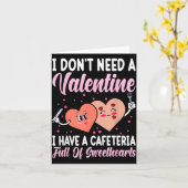 Lunch Lady Gift Co. Funny Valentine's Day - Black  Karte (Gelbe Blume)