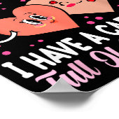 Lunch Lady Gift Co. Funny Valentine's Day - Black  Poster (Ecke)