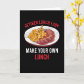 Lunch Lady Gift School Cafeteria Karte (Gelbe Blume)