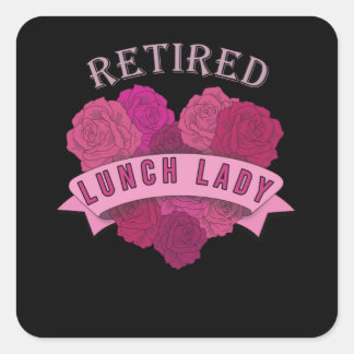 Lunch Lady Gift School Cafeteria Quadratischer Aufkleber