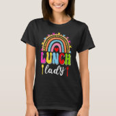 Lunch Lady Groovy Rainbow Lunch Lady Squad Back To T-Shirt (Vorderseite)