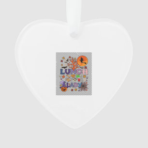 Lunch Lady Halloween Hexen Mond Kürbis_1 Ornament