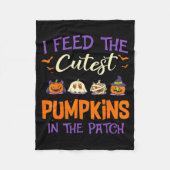 Lunch Lady I Feed The Cutest Pumpkins Lover Hallow Fleecedecke (Vorderseite)