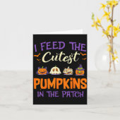 Lunch Lady ich füttere die süßesten Kürbisliebhabe Karte (Gelbe Blume)