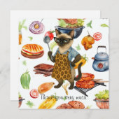 Lunch Lady is serving food Dankeskarte (Vorne/Hinten)