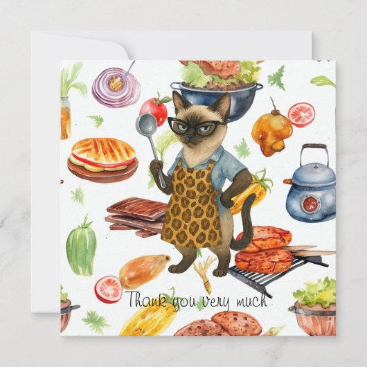 Lunch Lady is serving food Dankeskarte (Vorderseite)