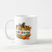 Lunch Lady Leopard Pumpkin Herbst Herbst Kaffeetasse (Links)