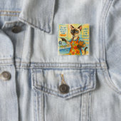 Lunch Lady Life Coach for Cat Lovers Button (Beispiel)