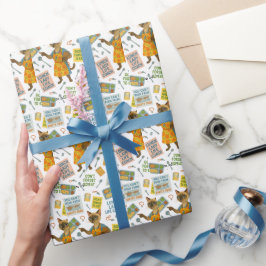 Lunch Lady Life Coach  for Cat  Lovers Cafeteria  Geschenkpapier