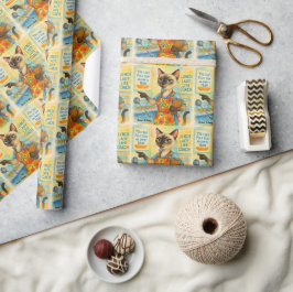 Lunch Lady Life Coach für Katzenliebhaber Cafeteri Geschenkpapier