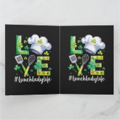 Lunch Lady Life Frohen St. Patrick-Tag Dankeskarte (Innenseite)