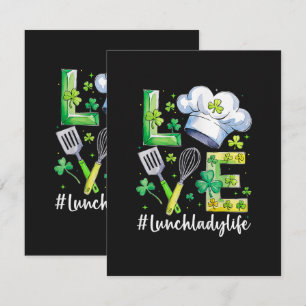 Lunch Lady Life Frohen St. Patrick's Day Dankeskarte