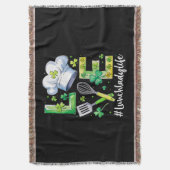 Lunch Lady Life Frohen St. Patrick's Day Decke (Vorderseite Vertikal)