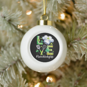 Lunch Lady Life Frohen St. Patrick's Day Keramik Kugel-Ornament