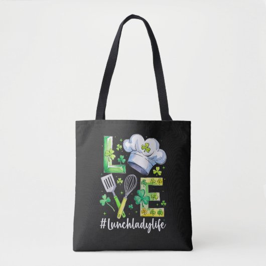 Lunch Lady Life Frohen St. Patrick's Day Tasche (Vorderseite)