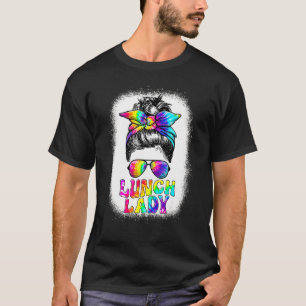 Lunch Lady Messy Bun Retro Lunch Ladys Squad Café T-Shirt