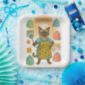 Lunch Lady Retirement for Cat Lovers Cafeteria  Pappteller (Party)