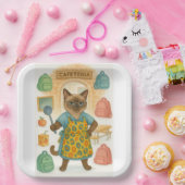 Lunch Lady Retirement for Cat Lovers Cafeteria  Pappteller (Party)