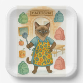 Lunch Lady Retirement for Cat Lovers Cafeteria  Pappteller