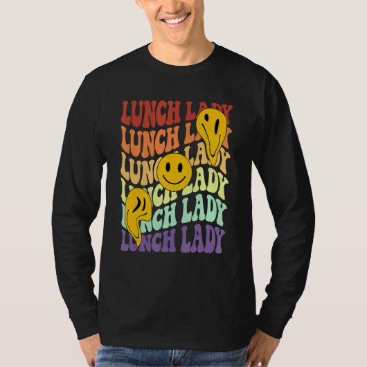 lunch lady retro smile face back to school Cafeter T-Shirt (Vorderseite)
