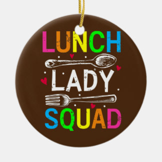 Lunch Lady Squad Design Cafeteria Crew Lunch Lady Keramik Ornament