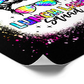 Lunch Lady Squad Messy Bun Girl First Day Poster (Ecke)