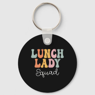 Lunch Lady Squad Retro Groovy Vintage Erster Schul Schlüsselanhänger