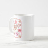 Lunch Lady Valentines Day Retro Cute Cafeteria Swe Kaffeetasse (Vorderseite Links)