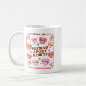 Lunch Lady Valentines Day Retro Cute Cafeteria Swe Kaffeetasse (Links)
