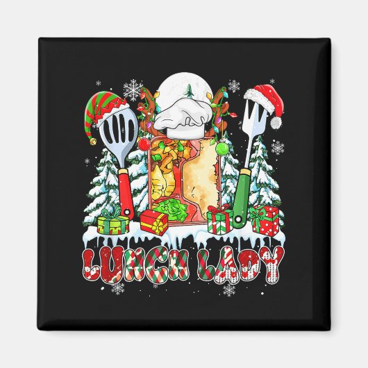 Lunch Lady Xmas Colorful Cosplay Santa Reindeer El Magnet (Vorne)