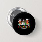 Lunch Monitor Squad Reindeer Snowman Gingerbread C Button (Vorne & Hinten)