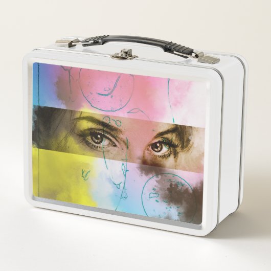 Lunchbox aus Vintagem Metall - Stare (Vorderseite)