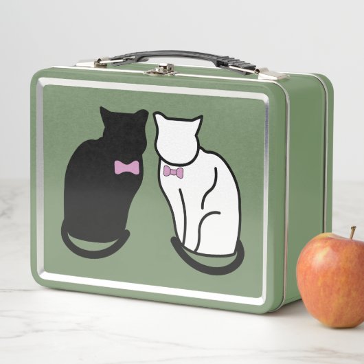 Lunchbox aus weißem Katzenmetall (Beispiel)