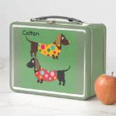 Lunchbox-Design mit Dachshunden Metall Brotdose (Beispiel)