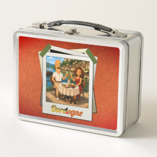 Lunchbox Dordogne Kek et Ina - Geschenk mit Korkef