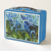 Lunchbox mit Bio Grün und Blau (Vorderseite)