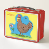 Lunchbox mit Hähnchenkuchen Cartoon (Vorderseite)