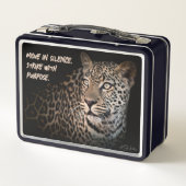 Lunchbox mit Leopard Gaze - Geschenk für Safari (Rückseite)