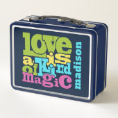 Lunchbox mit magischer Liebe individuelle Name (Rückseite)