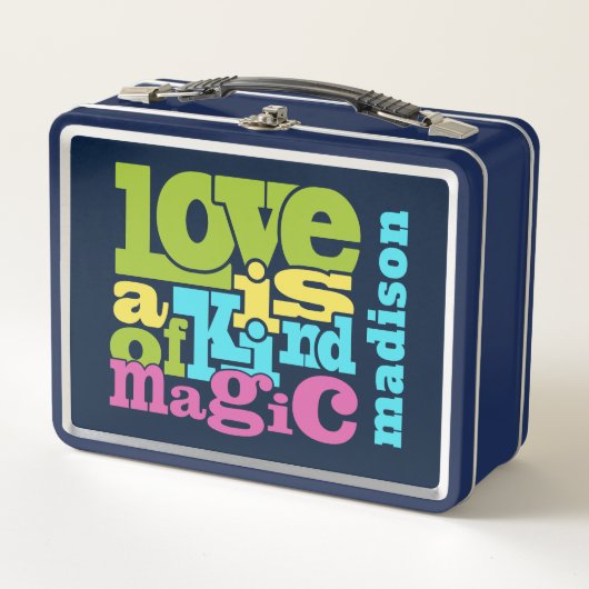 Lunchbox mit magischer Liebe individuelle Name (Vorderseite)