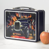 Lunchbox mit orangefarbenem Frisierte Auto (Beispiel)