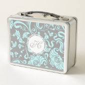 Lunchbox mit Vintagem Blumenmuster (Rückseite)