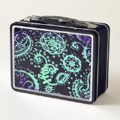 Lunchbox Seegrün und violettes Farbverlauf-Design (Rückseite)
