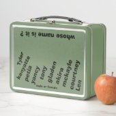 Lunchbox W/ Unisex-Namen / WER HEISST ES? (Beispiel)