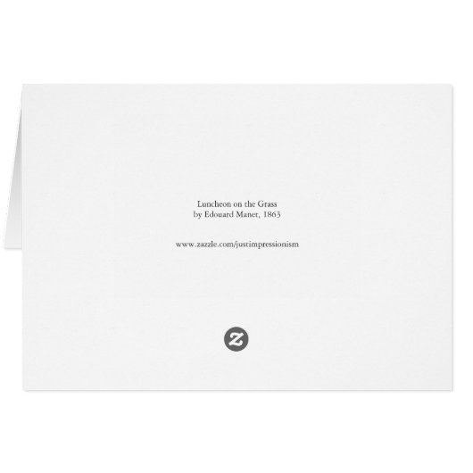 Luncheon auf dem Grass Edouard Manet (Rückseite Horizontal)