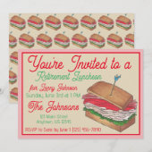 Luncheon Lunch Türkei Club Sandwich Einladung (Vorne/Hinten)