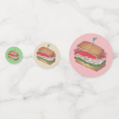 Luncheon Lunch Türkei Club Sandwich Konfetti (Rückseiten)