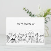 Luncheon Modern Simple Einladung (Stehend Vorderseite)